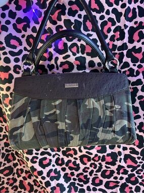 Y2K Camouflage Handbag with Black Accents